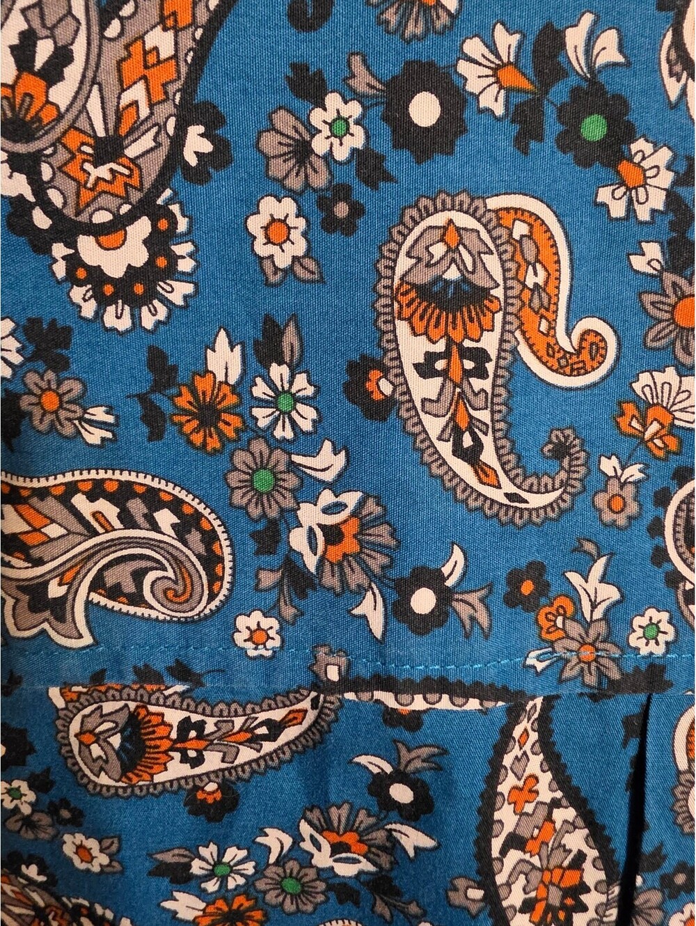 Cinch Blue Paisley & Floral Print Western Snap Shirt – Men's Size L - Picture 5 of 5